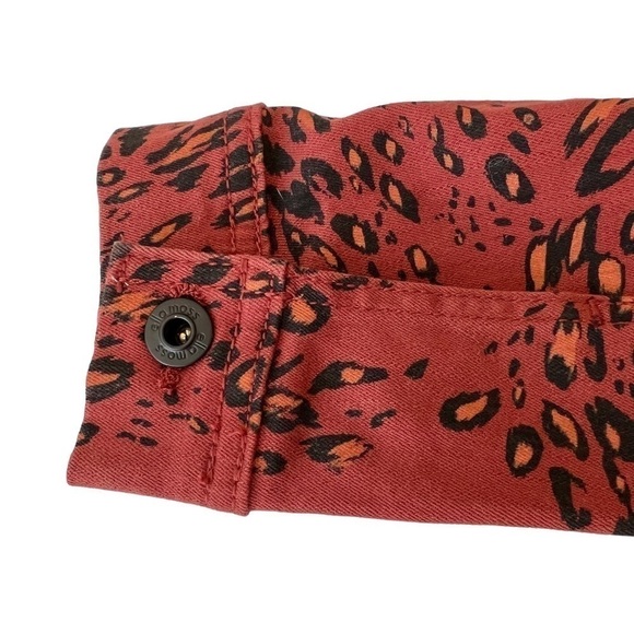 NWT ELLA MOSS Cheetah Sable Swirl Denim Jacket Women's Size S - Picture 7 of 16